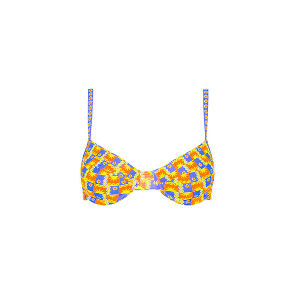 Ditzy Underwire Bra Bikini Top - Sunburst