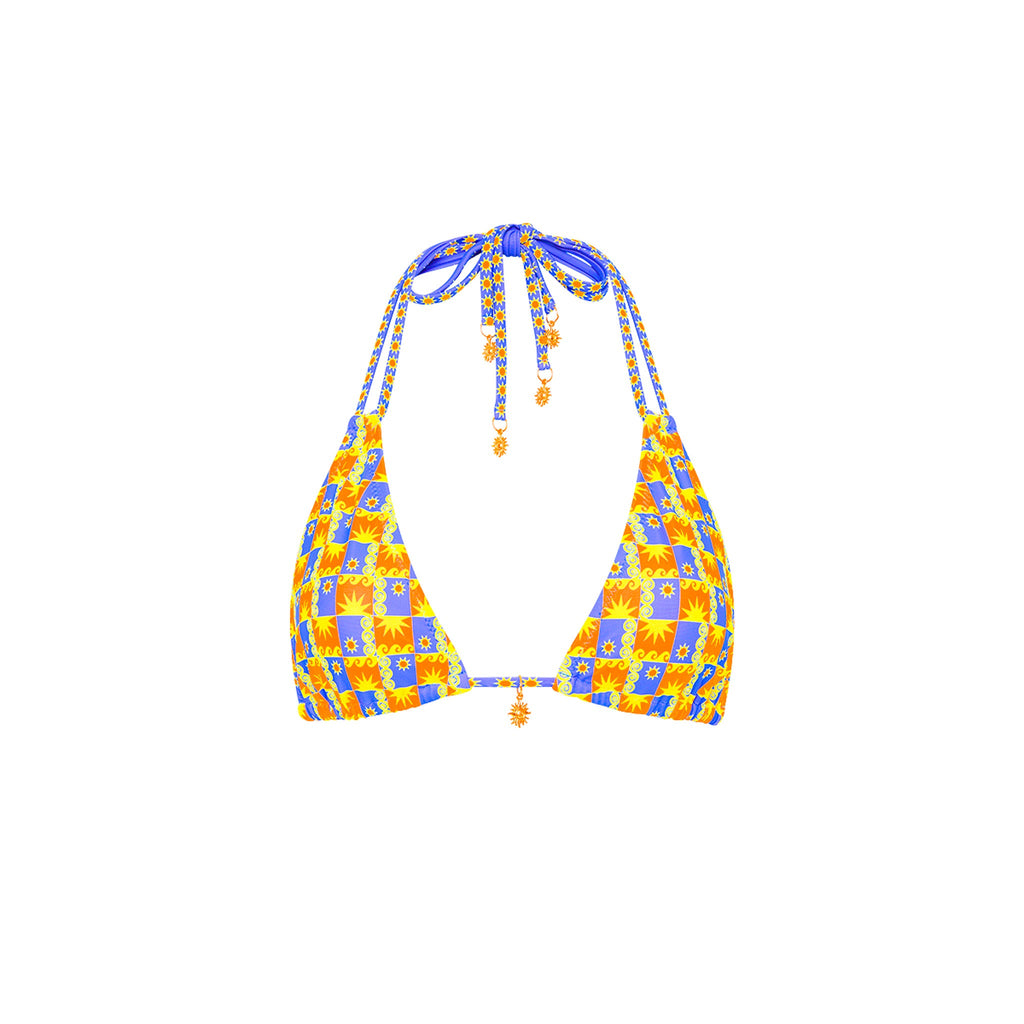 Halter Bralette Bikini Top - Sunburst