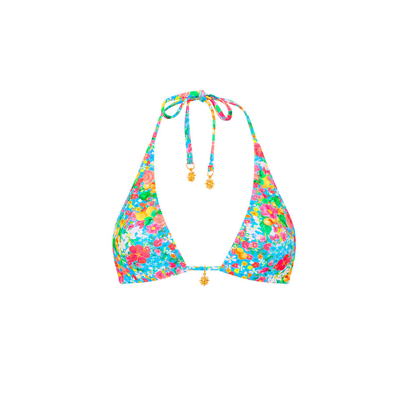 Classic Tie Halter Bikini Top - Mermaid Garden