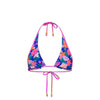 Bind Tie Halter Bikini Top - Electric Palms