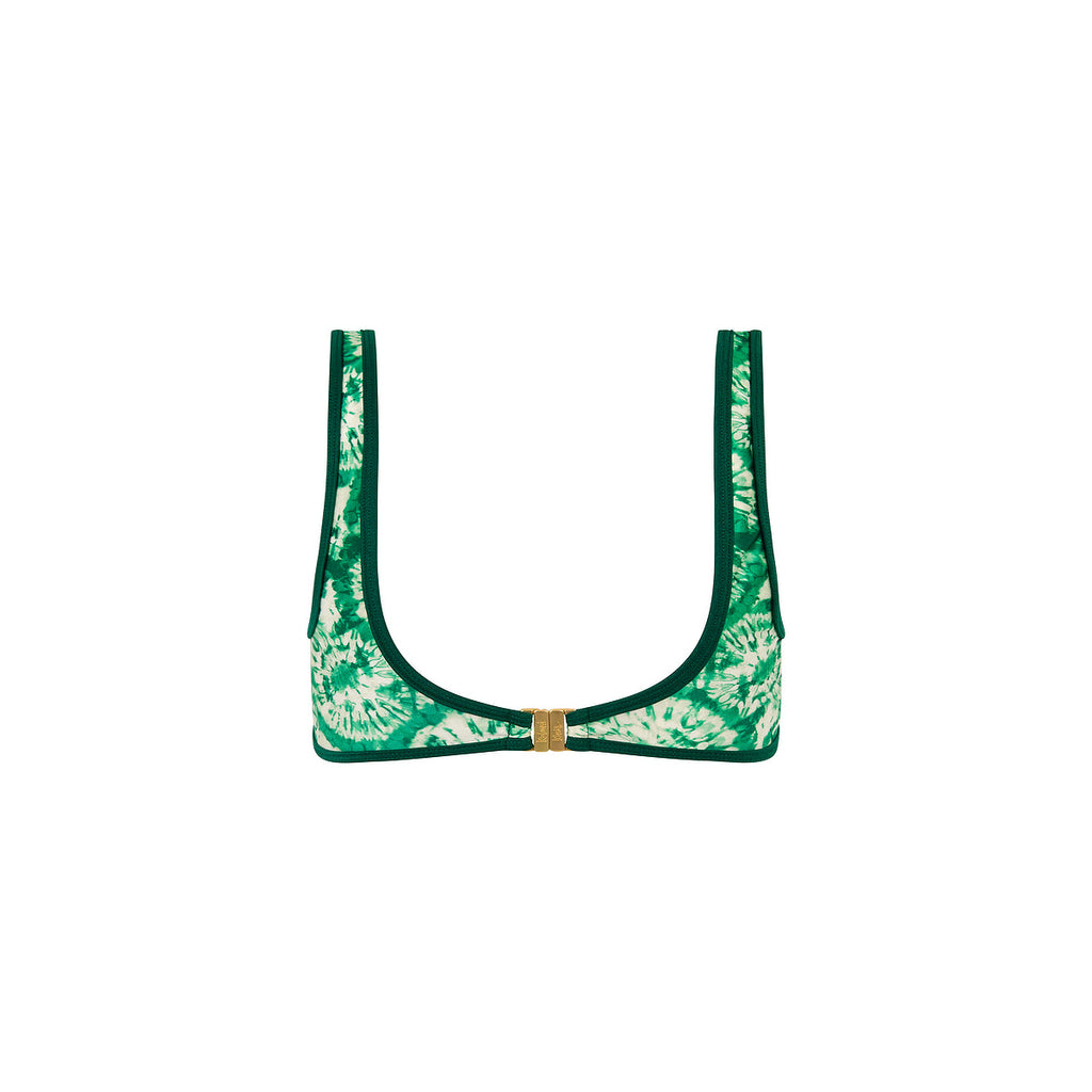 Bind Slim Scoop Bikini Top - Emerald Tides