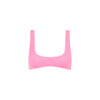 Bind Slim Scoop Bikini Top - Taffy Pink Ribbed