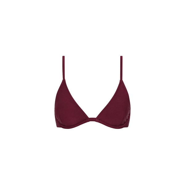 Underwire Triangle B-C Cup Bikini Top - Sangria