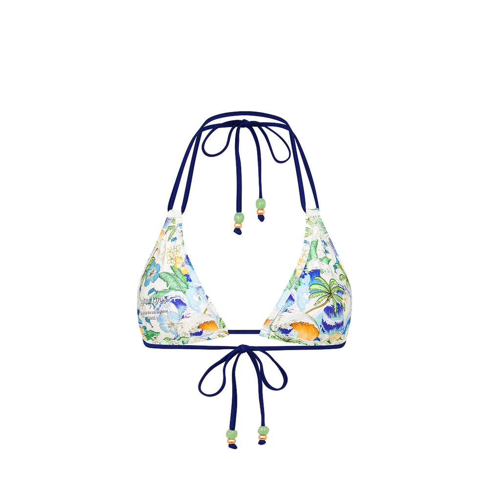Simple Strap Halter Bikini Top - Blue Crush