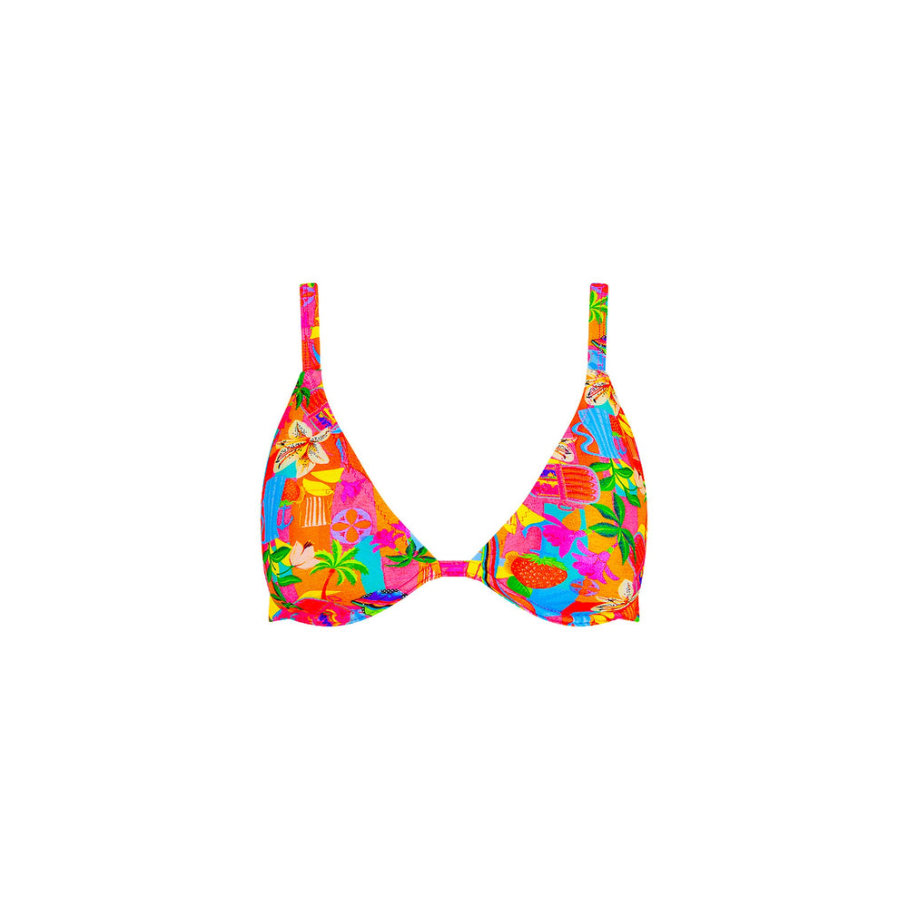 Underwire Triangle D+ Cup Bikini Top - Havana Haven