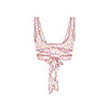 Lettuce Edge Wrap Bikini Top - Rosie Posie