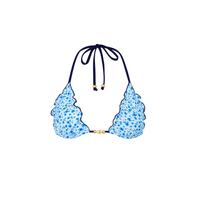Lettuce Edge Bralette Bikini Top - Dream Flower