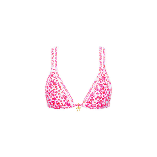 Decorative Twin Strap Bralette Bikini Top - Lovebug