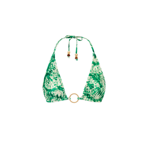 Ring Halter Bikini Top - Emerald Tides