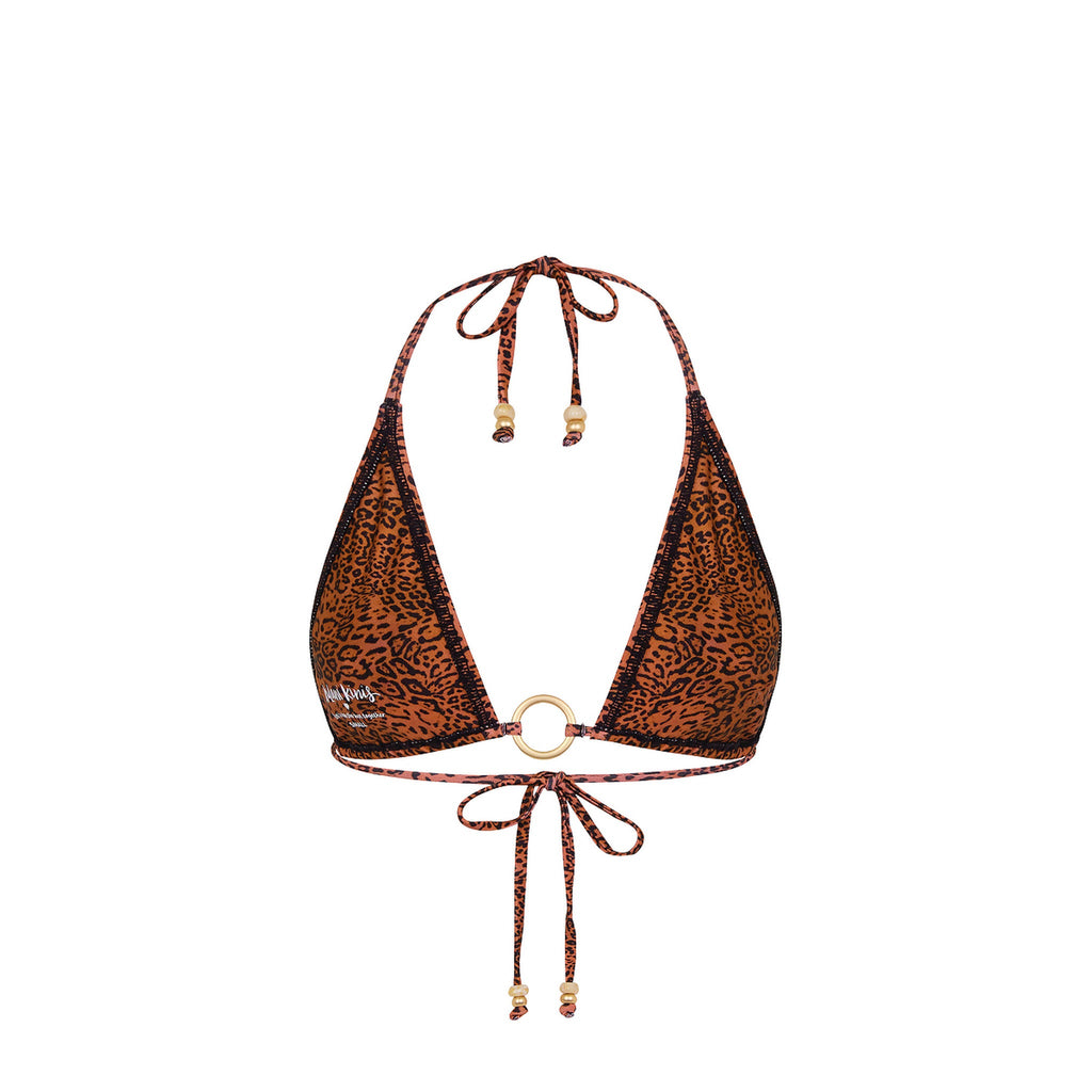 Ring Halter Bikini Top - Wild Rose