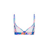 Slim Underwire Bra Bikini Top - Electric Palms