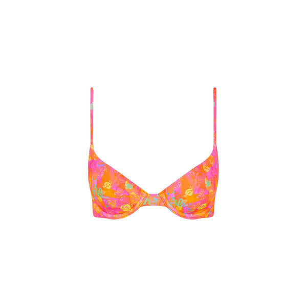 Slim Underwire Bra Bikini Top - Sunrise Kiss