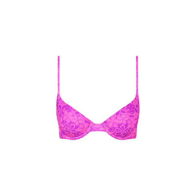 Slim Underwire Bra Bikini Top - Bubble Berry