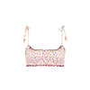 Shirred Crop Tie Bikini Top - Rosie Posie
