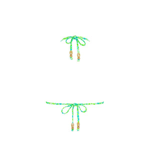 Haut de bikini triangle à trois anneaux - Fleur de pommier