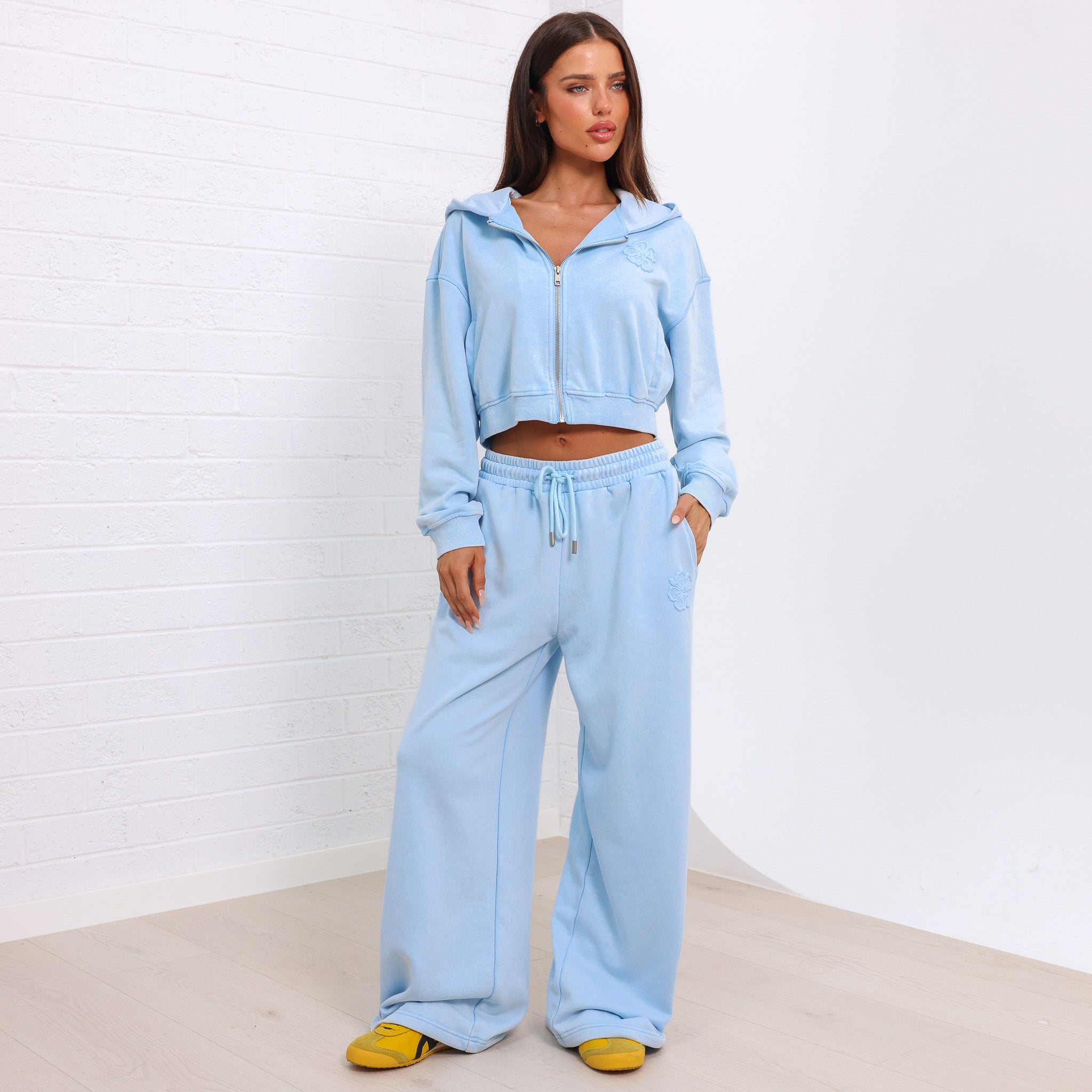 Cropped Zip Through Hoodie - Baby Bluebell –KulaniKinisEurope