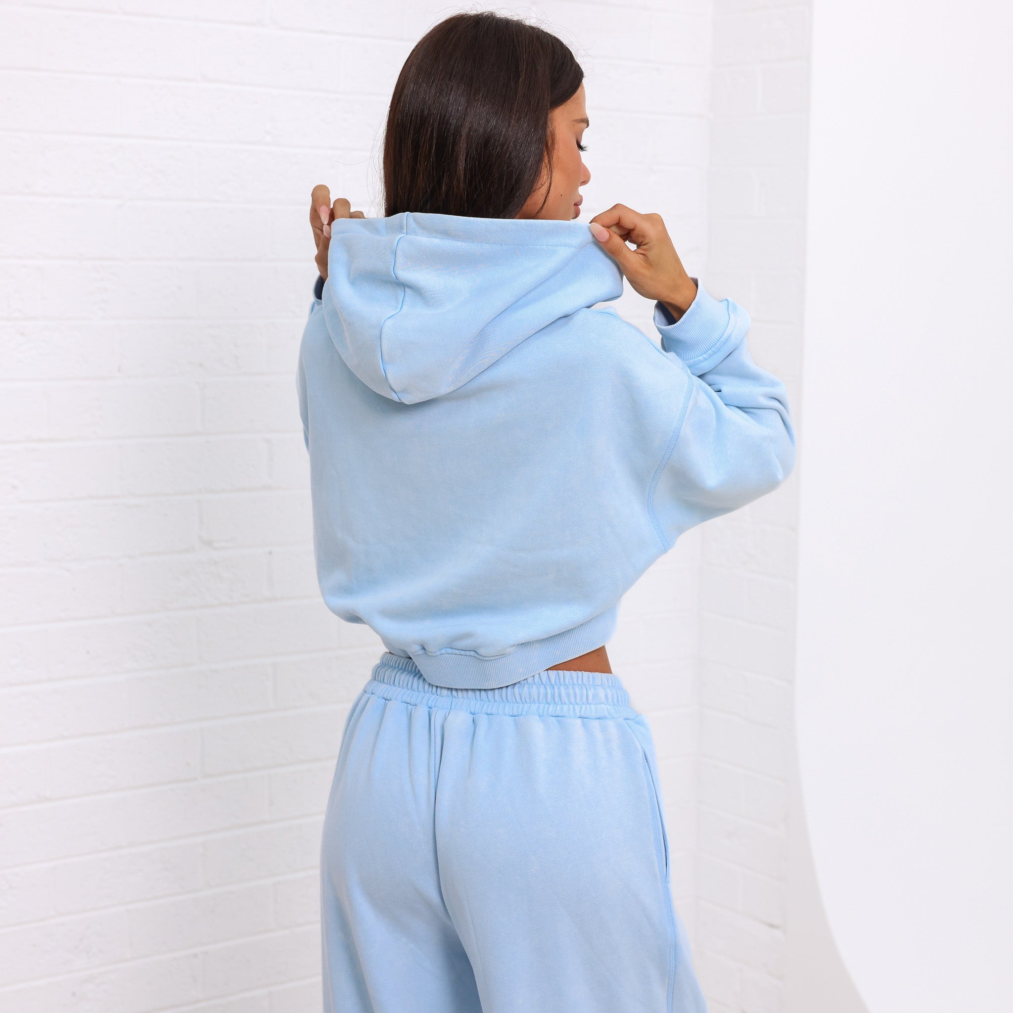 Cropped Zip Through Hoodie - Baby Bluebell –KulaniKinisEurope
