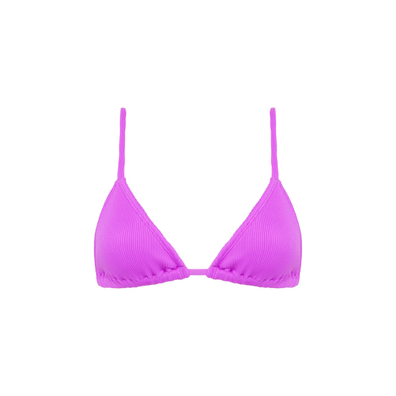 Bralette Bikini Top - Electric Violet Ribbed