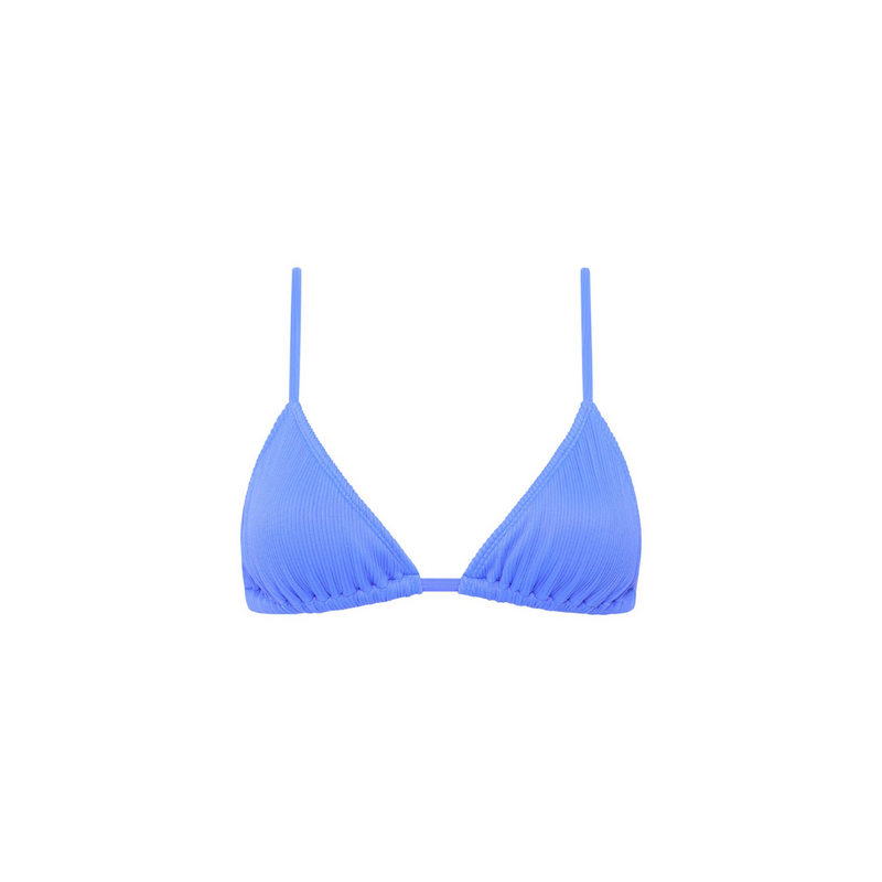 Bralette Bikini Top - Breezy Blue Ribbed