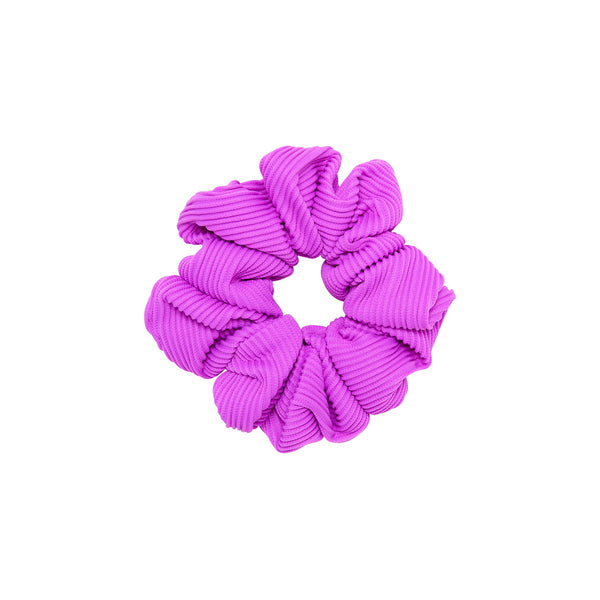 Scrunchie Hair Tie - Electric Violet Ribbed