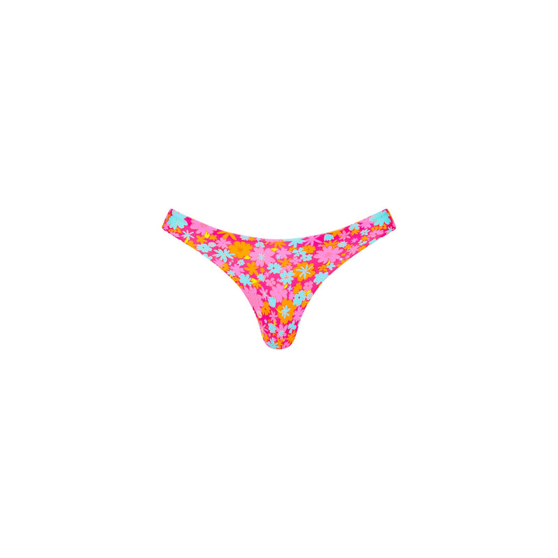 Minimal Full Coverage Bikini Bottom - Raspberry Rosé