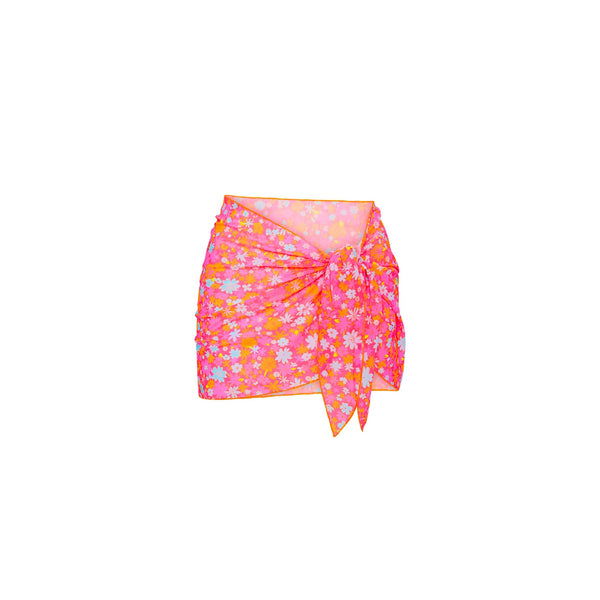 Mini Mesh Polyester Stretch Sarong - Raspberry Rosé