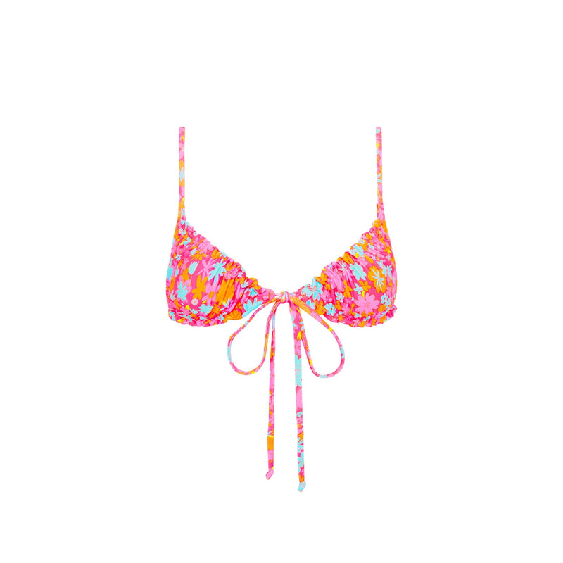 Thong Tie Side Bikini Bottom - Bubblegum Pink Ribbed